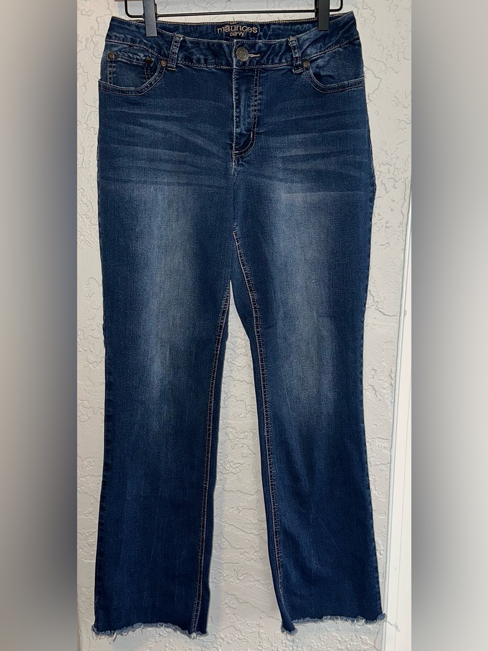 Maurices Curvy Dark Wash Bootcut Jeans - Deep Blue